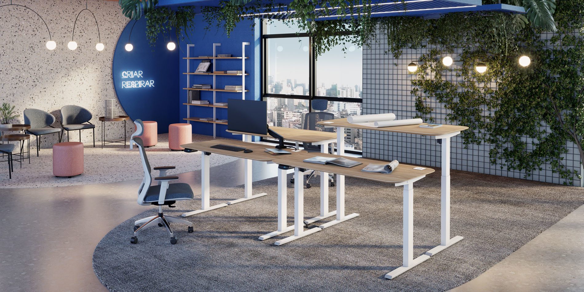 Mesa de altura regulável Slim Marelli